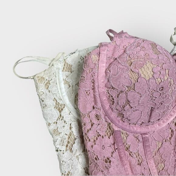 (2) lace corset lace bustier tanks - Picture 3 of 8